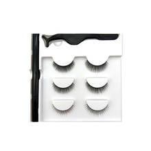 False Eyelashes Waterproof Magnetic Eyeliner With 3 Pairs Eyelashes Tweezer Long Lashes Kit Set False Eyelashes & Tools 2024 - buy cheap