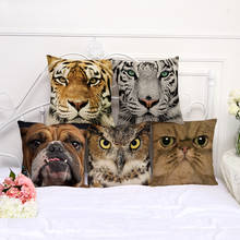 Animal Face Printed cushion cover 45*45  Polyester sofa cushions Pillowcase Pillow cases home decor pillow covers kd-0011 2024 - buy cheap