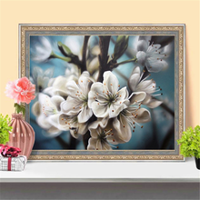 KAMY YI Boutique Flower Pear Flower Diamond Painting 3D Image Diamond Inlay Glue Self-Adhesive Mosaic Home Decoration Gift 2024 - buy cheap