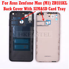 Para Asus Zenfone Max M1 ZB555KL, nueva carcasa Original de la puerta de la batería, tarjeta SD SIM, cubierta de la bandeja, botón de volumen de encendido + lente de la cámara 2024 - compra barato