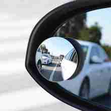 Автомобильное зеркало заднего вида, широкоугольное маленькое круглое зеркало, зеркало заднего вида, зеркало для слепых зон, зеркало заднего вида на 360 градусов 2024 - купить недорого