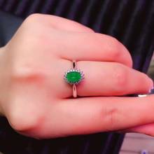 Natural And Real emerald ring  925 sterling silver Fine jewelry 2024 - buy cheap