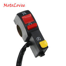 MotoLovee Motorcycle Handlebar Electric Starter Stop ATV Flameout Switch 4 Wire Connection Horn Light Switches 2024 - buy cheap