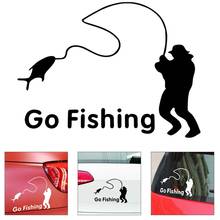 Go Fishing-pegatinas de vinilo para coche, calcomanías divertidas de estilo de pez, calcomanías de pescador para coche, accesorios de Audi 2024 - compra barato