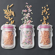 20pcs Reusable Mason Jar Bags Reusable Zipper Seal Food Saver Storage Bags Organizer Nuts Candy Cookies Snack Ziplock Bags 2024 - buy cheap