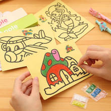 10 unidades/juego DIY de coloridos cuadros de pintura con arena, juguetes de dibujo para niños, artesanía creativa, juguetes educativos de arena, regalo para niña 2024 - compra barato