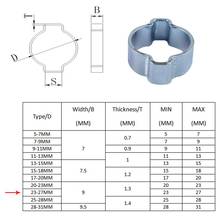 10pcs Zinc Plated Double Ear Crimp O Clips Air Fuel Hose Pipe Clamps 23-27mm 2024 - buy cheap