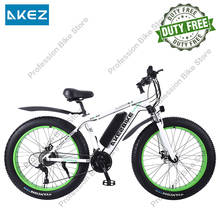 Электрический горный велосипед AKEZ для взрослых, 350 Вт, 36 В, 13 а/ч, 27 скоростей, 26 дюймов, рама из алюминиевого сплава, дорожный велосипед, электромобиль 2024 - купить недорого