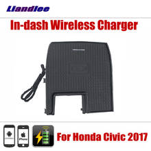 Estação de carregamento sem fio para honda civic, acessórios para carro, carregador sem fio, caixa de armazenamento, carregamento rápido, suporte do telefone do carro 2024 - compre barato