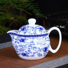 Tetera de Kung Fu de porcelana azul y blanca de gran capacidad, juego de té creativo retro chino para el hogar, 350ml 2024 - compra barato