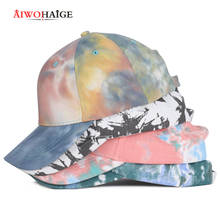 Gorro de algodón con 100% de proceso Tie-dye para mujer, gorra unisex, gorro para exteriores, popular, 2021, envío gratis, venta al por mayor, nuevo 2024 - compra barato