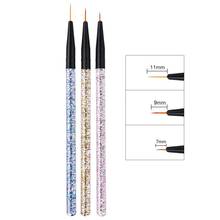 3pcs/set Nail Art Liner Painting Pen Acrylic Thin Liner Drawing Brushes Tips DIY Acrylic UV Gel Brushes Design Manicure Tools 2024 - buy cheap