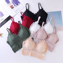 Linbaiway Women Bra Female Wrapped Chest Underwear Lace Beauty Back French Style Bralette Lingerie Ladies Padded Brassiere 2024 - buy cheap