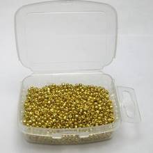 10000 г золотых металлических стеклянных бусин 1,5 мм (12/0) + коробка для хранения 2024 - купить недорого