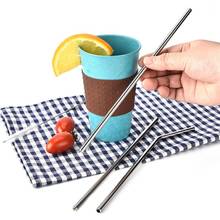 Kitchen Tools Reusable Metal Drinking Straws 304 Stainless Steel Sturdy Bent Straight Drinks Straw With Brush Home Cocina 2024 - buy cheap