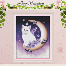 Big Size Angel of the Moon Pattern Counted Cross Stitch 11CT 14CT Cross Stitch Set Cat Cross-stitch Kits Embroidery Needlework 2024 - buy cheap