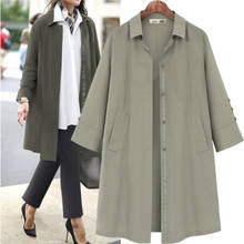 New Autumn Women Trench Long Coat Single Breasted Casual Solid Color Outerwear Women Clothes 2019 2024 - buy cheap