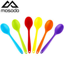 MOSODO-cuchara de silicona antiadherente de mango largo para servir, cuchara para sopa, utensilio de cocina, herramientas 2024 - compra barato