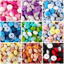 Keep&Grow 20Pcs Silicone Beads 12MM Lentil Beads DIY Baby Pacifier Chain Pendant BPA Free Eco-friendly Baby Teether Toys 2024 - купить недорого