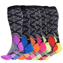 Casual Unisex Print Pattern Compression Socks Women Men Anti Fatigue Pain Relief Knee High Stockings Male Female Soft Socks 2024 - buy cheap