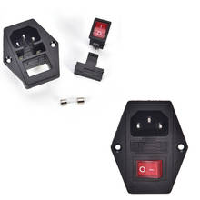 1PC  AC 10A 250V Male Power Socket 3 Pin IEC320 C14 Inlet Module Plug Fuse Switch 2024 - buy cheap