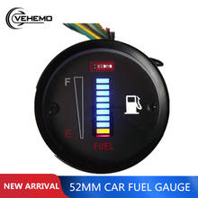 VEHEMO 52mm 12V  LED Sensor Digital Fuel Ratio Gauge Car Fuel Gauge  Universal Cars Motor Motorcycle 2024 - buy cheap