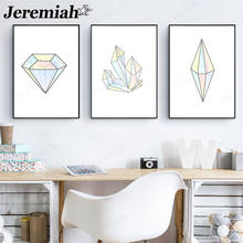 Abstract Minimalist Crystal Canvas Poster Nordic Geometric Minimalist Diamond Painting Wall Art Modern Home Room Decoration 2024 - buy cheap