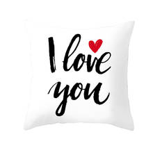 Fundas de cojín "LOVE You" para el hogar, estilo moderno, Día de San Valentín, suaves, 45x45cm, decoración de sofá 2024 - compra barato