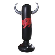 160cm bull cilindro de boxe inflável perfuração tumbler punho bola casa fitness boxe bola soco bolas com inflator 2024 - compre barato