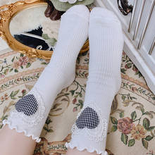 White Kawaii Lolita Sock Sweet Heart Lace Ruffles Bubbles Stockings Soft Sister Plate Student JK Uniform Cosplay Lol Accessories 2024 - buy cheap