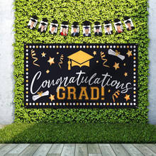 Party Photo Booth Props Congrats Grad Sign Banner Creative Graduation Party Wall Banner Photo Booth Accessories 2024 - buy cheap