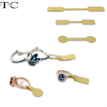 Karft etiqueta retangular redonda para joias, papel etiqueta autoadesiva, ferramenta de loja de joias, anel de pulseira, 50 unidades 2024 - compre barato