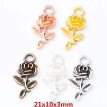 70 pieces of retro metal zinc alloy flower Pendant for DIY handmade jewelry necklace making 8127 2024 - buy cheap