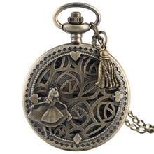 Reloj de bolsillo de cuarzo para hombre y mujer, pulsera con colgante Vintage, cadena de suéter, collar 2024 - compra barato