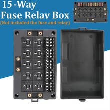 15 Way Fuse Relay Box Holder Block Car Auto Automotive Circuit Protector Terminal Black 2024 - buy cheap