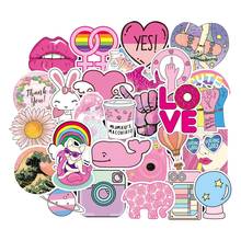 50PCS Cartoon Vsco Girl Stickers For Laptop Cute Case Car Skateboard Luggage Refrigerator Notebook Laptop Sticker For Kids Toys 2024 - buy cheap