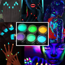 Conjunto de pigmento fluorescente para unhas, pó de pigmento neon para decoração de unhas, glitter brilhante, cromado, poeira, esmalte em gel diy, manicure para arte de unhas 2024 - compre barato