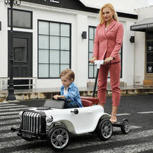 Carro de brinquedo elétrico com quatro rodas para crianças, carrinho de balanço com controle remoto interação pai-filho adultos pode sentar 2024 - compre barato