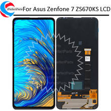 Tela lcd zenfone 7 de 6.67 polegadas, peça de reposição para asus zs670ks i002d 2024 - compre barato