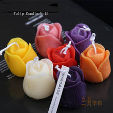 3D Tulip Candle Mold Silicone Material Handmade DIY Flower Aromatherapy Soap Making Supplies Chocolate Cake Mold Home Decoration 2024 - buy cheap