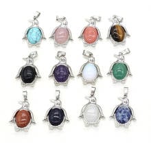 New Cute Penguin Pendant Natural Stone Crystal Aventurine Jades Charms for Women Men DIY Crafts Necklace Jewelry Making 24x34mm 2024 - buy cheap