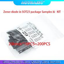 20kinds*10PCS=200PCS Zener diode in SOT23 package Samples ki   KIT 3V-33V 2024 - buy cheap