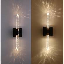 Barra de luz led de cristal para pared, accesorios de pared para sala de estar, dormitorio, espejo de baño, luces de tocador, 1-3 piezas 2024 - compra barato