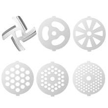 SANQ 6 Pcs Stainless Steel Meat Grinder Plate Discs Grinding Blades for Stand Mixer and Meat Grinder Attachment 2024 - buy cheap