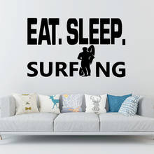 Classic Eat Sleep surfing Wall Stickers Animal Lover Home Decoration Accessories For Kids Rooms Nursery Room Decor Mural Poster 2024 - buy cheap