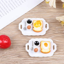 1/12 mini café da manhã ovo torrada xícara de café modelo miniatura dollhouse jogar cozinha restaurante acessórios boneca comida brinquedo 2024 - compre barato