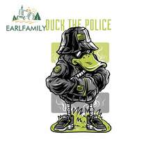 EARLFAMILY 13cm x 7.6cm for Duck The Police Anime Car Stickers Personality Windshield Decal Scratch-Proof Motorcycle Decoration 2024 - buy cheap
