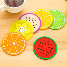 Posavasos de silicona coloridos y modernos, accesorios de cocina, posavasos con formas de fruta, Mantel Individual, almohadillas de café 2024 - compra barato