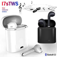 TWS i7s airpods, Bluetooth наушники, беспроводные наушники, air pods, аирподс, спортивные наушники, гарнитура с зарядным боксом для Apple iPhone Xiaomi 2024 - купить недорого
