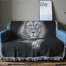 Multifunction Retro Throw Blanket Lion Slipcover Cobertor Sofa Covers Non-slip Stitching Blankets Christmas Decorations For Home 2024 - buy cheap